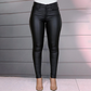 Damen Hochtaillierte PU-Skinny-Hose – Figurschmeichelnd, Vielseitig & Pflegeleicht