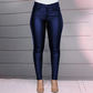 Damen Hochtaillierte PU-Skinny-Hose – Figurschmeichelnd, Vielseitig & Pflegeleicht