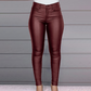 Damen Hochtaillierte PU-Skinny-Hose – Figurschmeichelnd, Vielseitig & Pflegeleicht