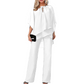 🎉Eleganter Zweiteiler: Bluse mit asymmetrischem Saum & weite Hose