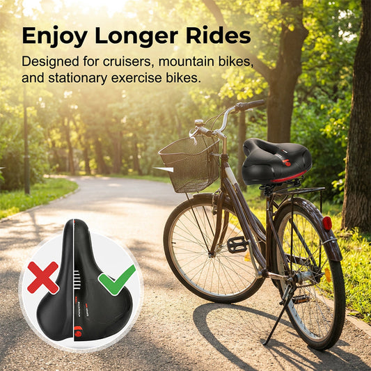 ✨🔥Ergonomischer, atmungsaktiver Fahrradsattel mit Memory-Schaum🚲