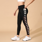 Damen-Yogahose aus Mesh mit hohem Bund und Taschen