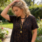 Damen V-Ausschnitt Leopardenmuster Maxikleid