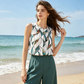 Sommerliche Eleganz: Zweiteiliges Print-Set mit fließender weiter Hose