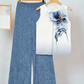 Sommerliche Eleganz: Zweiteiliges Print-Set mit fließender weiter Hose