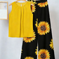 Sommerliche Eleganz: Zweiteiliges Print-Set mit fließender weiter Hose