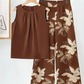 Sommerliche Eleganz: Zweiteiliges Print-Set mit fließender weiter Hose