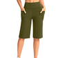 Damen-Yoga-Shorts mit hohem Bund und Taschen