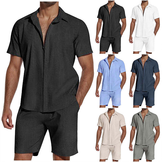 Luftiges 2-teiliges Sommer-Freizeitset für Herren