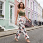 Women's Printed Cami Top & Wide-Leg Pants Set