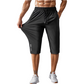 Schnelltrocknende Sport-Caprihose für Herren mit Reißverschlusstaschen