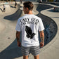 Heren T-shirt met biddende handen print – katoen, casual, symbolisch, veelzijdig