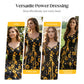 🌻Damenkleid mit Puffärmeln und Print