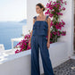 💙Atmungsaktives Rüschen-Top und passende Hose (Set)