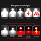 Um 90° drehbare LED-Stirnlampe und Taschenlampe