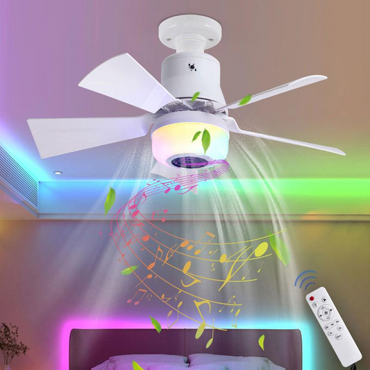 Smarter Deckenventilator mit Licht, RGB & Bluetooth-Lautsprecher