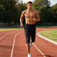 Schnelltrocknende Sport-Caprihose für Herren mit Reißverschlusstaschen