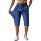 Schnelltrocknende Sport-Caprihose für Herren mit Reißverschlusstaschen