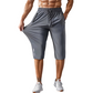 Schnelltrocknende Sport-Caprihose für Herren mit Reißverschlusstaschen