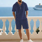 Men's Premium Summer Two-Piece Set | Casual Short-Sleeve Shirt + Shorts