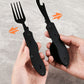 🍴 4-in-1 faltbares multifunktionales Outdoor-Besteck – Löffel, Gabel, Messer & Flaschenöffner – kompakt, leicht & ideal für Camping, Wandern oder Notfalltasche 🏕️