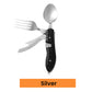 🍴 4-in-1 faltbares multifunktionales Outdoor-Besteck – Löffel, Gabel, Messer & Flaschenöffner – kompakt, leicht & ideal für Camping, Wandern oder Notfalltasche 🏕️