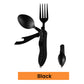🍴 4-in-1 faltbares multifunktionales Outdoor-Besteck – Löffel, Gabel, Messer & Flaschenöffner – kompakt, leicht & ideal für Camping, Wandern oder Notfalltasche 🏕️