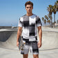 Herren-Set aus T-Shirt mit abstraktem Print und Shorts