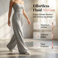 Trägerloser Jumpsuit mit weitem Bein und hohem Bund