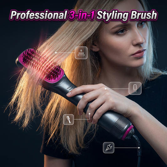 💇‍♀️ 3-in-1 Warmluftbürste ✨ Föhnen, Glätten & Stylen mit Nur Einem Gerät
