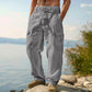 Herren-Cargohose aus Baumwoll-Leinen-Mischgewebe
