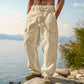 Herren-Cargohose aus Baumwoll-Leinen-Mischgewebe