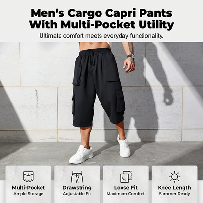 Lässige Herren-Cargo-Capri-Shorts