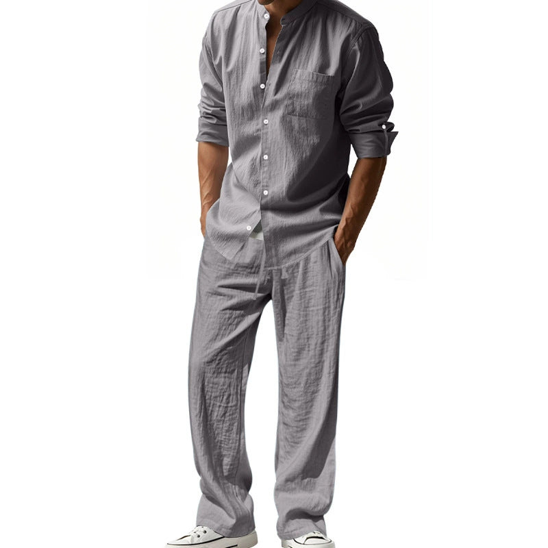 Lässiges, atmungsaktives Herren-Set aus Hemd und Hose