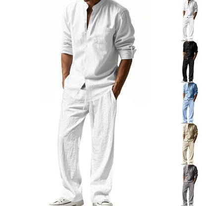 Lässiges, atmungsaktives Herren-Set aus Hemd und Hose