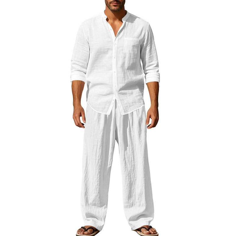 Lässiges, atmungsaktives Herren-Set aus Hemd und Hose