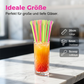 Bunte Plastiklöffel-förmige Trinkhalme für Smoothies