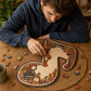 Holzpuzzle mit Notenmotiven – aus umweltfreundlichem Material, wunderschönes Deko-Stück. Tolles Geschenk für Musiker und Puzzle-Fans! 🧩💚