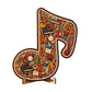 Holzpuzzle mit Notenmotiven – aus umweltfreundlichem Material, wunderschönes Deko-Stück. Tolles Geschenk für Musiker und Puzzle-Fans! 🧩💚