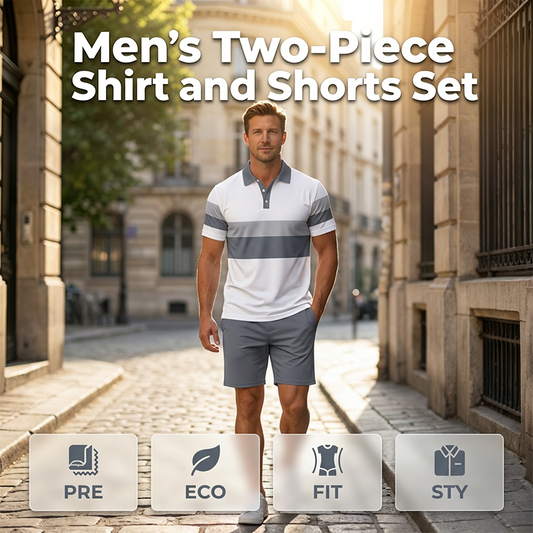 Zweiteiliges Herren-Set aus Hemd und Shorts