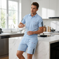 Herren Freizeit-Kurzarm-Shorts-Set