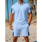 Herren Freizeit-Kurzarm-Shorts-Set
