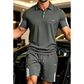Herren Freizeit-Kurzarm-Shorts-Set
