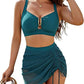 Damen-Bikini-Sets mit hohem Bund, U-Bügel und Bauchkontrolle