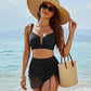 Damen-Bikini-Sets mit hohem Bund, U-Bügel und Bauchkontrolle