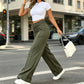 Damen Hochbund Straight-Leg Hose👖