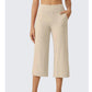 Damen Lässige Weite Bein Caprihose