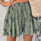 High-Waist-Shorts für Damen mit Bohemian-Print