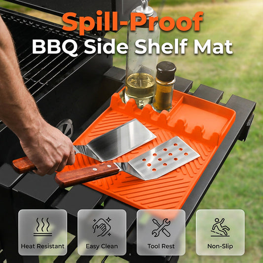 Alfombrilla de silicona para parrilla, ideal para mesas auxiliares.