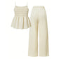 Women's Casual Cami Top & Wide-Leg Pants Set – lässiger Zweiteiler für warme Tage. 🔥🌸